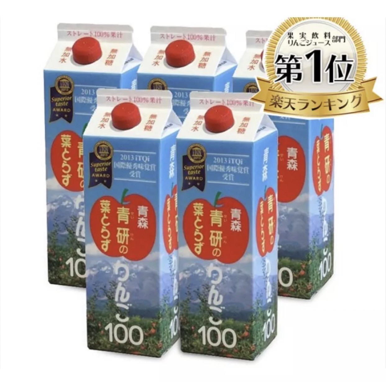 【小天使0】日本 青森青研完熟鮮榨蘋果汁 1000g/瓶 3瓶一組